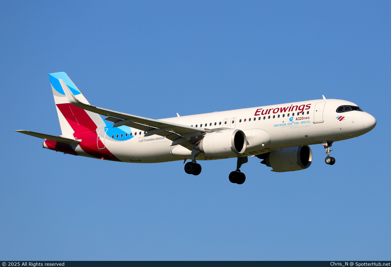 Photo of D-AENI - Airbus A320-251N operated by Eurowings