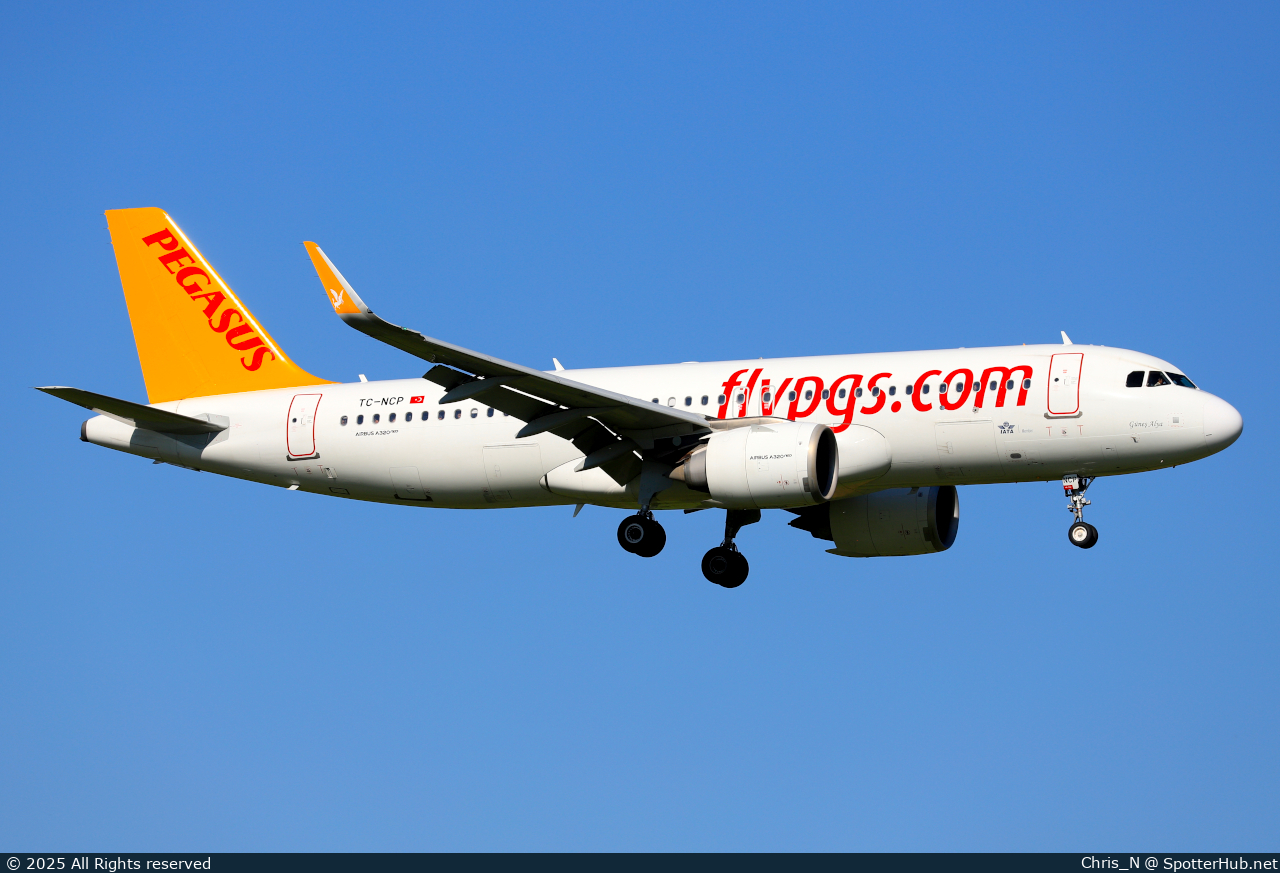 Photo of TC-NCP - Airbus A320-251N operated by Pegasus Airlines