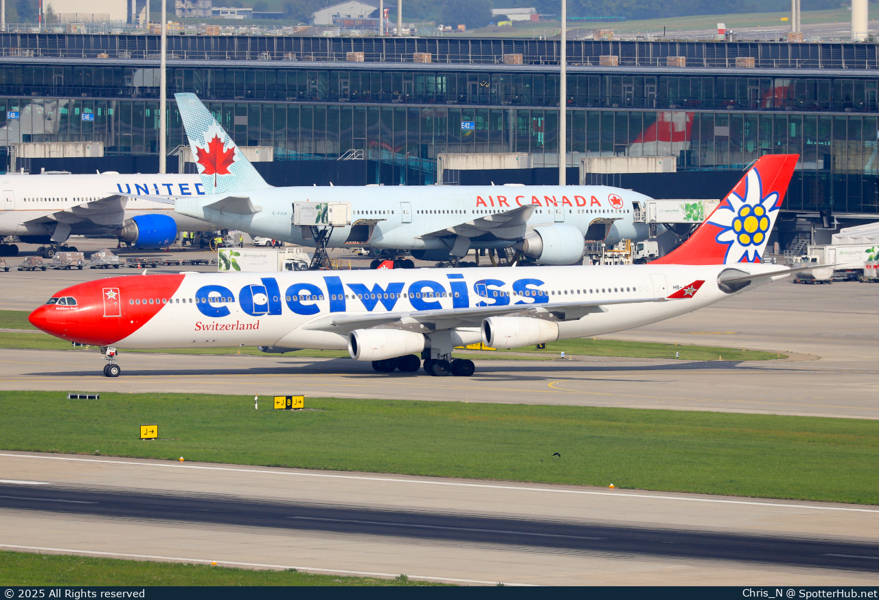 Photo of HB-JMG - Airbus A340-313 operated by Edelweiss Air