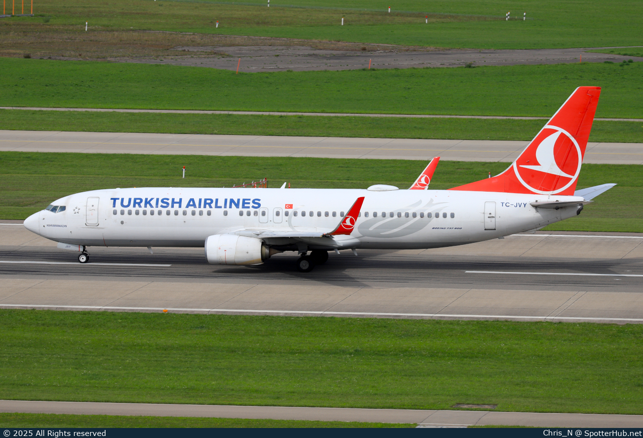 Photo of TC-JVY - Boeing 737-8F2 operated by Turkish Airlines