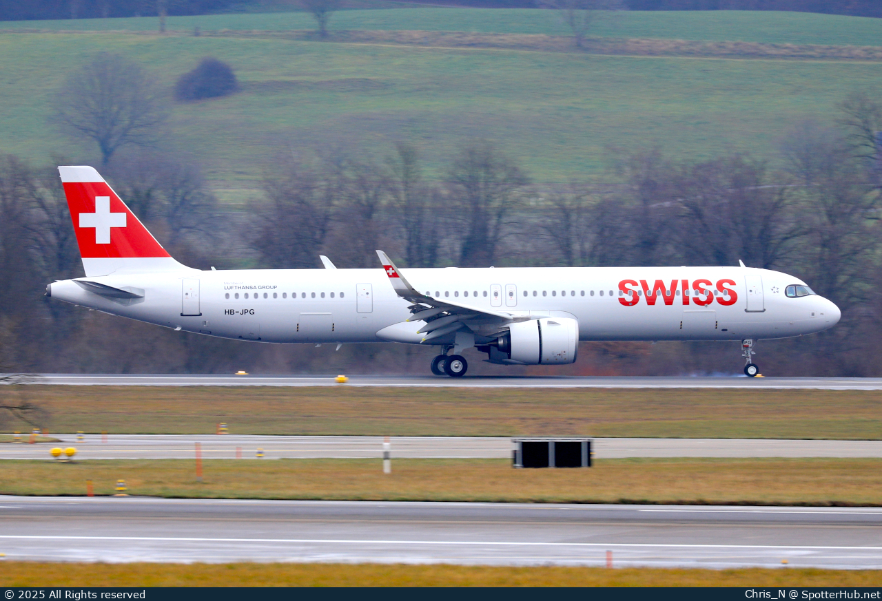 Photo of HB-JPG - Airbus A321-271NX operated by Swiss International Air Lines