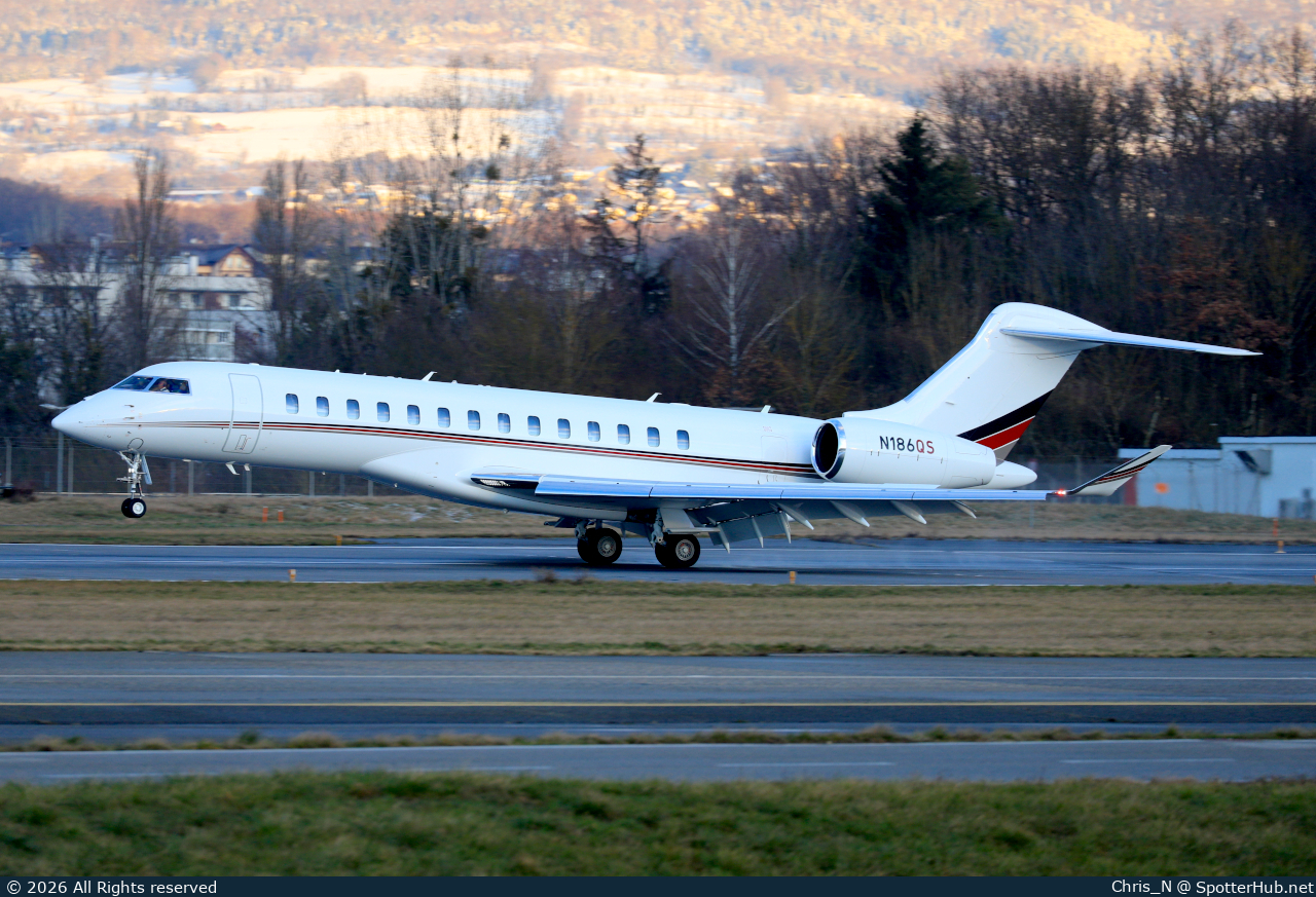 Photo of N186QS - Bombardier Global 7500 operated by NetJets