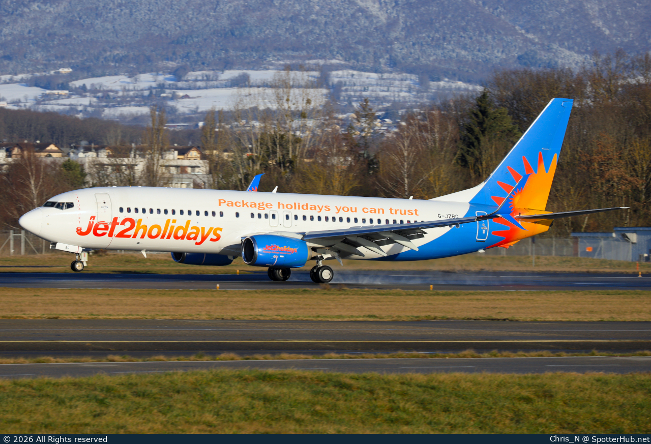 Photo of G-JZBG - Boeing 737-8MG operated by Jet2