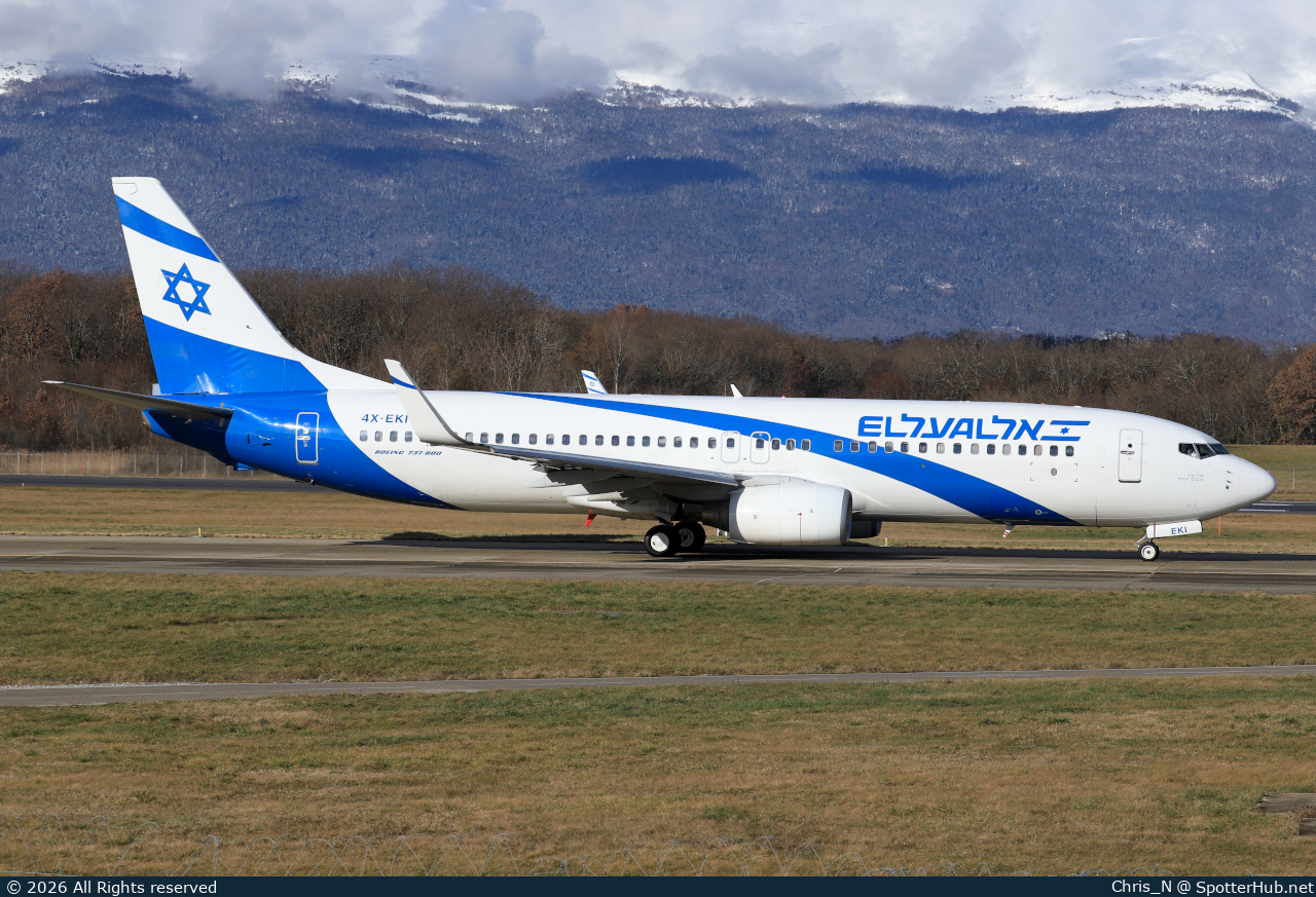 Photo of 4X-EKI - Boeing 737-86N operated by El Al Israel Airlines