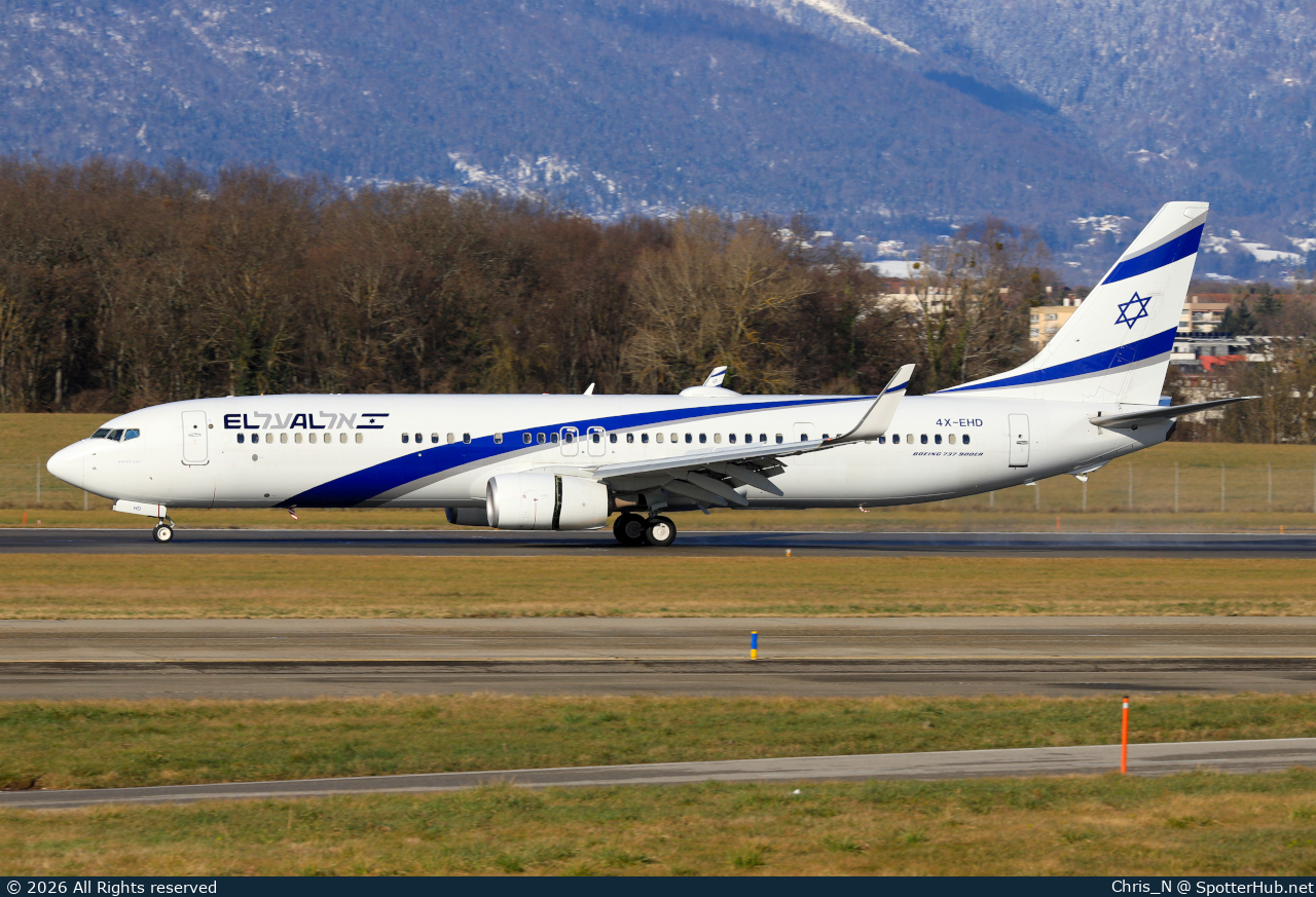 Photo of 4X-EHD - Boeing 737-958(ER) operated by El Al Israel Airlines