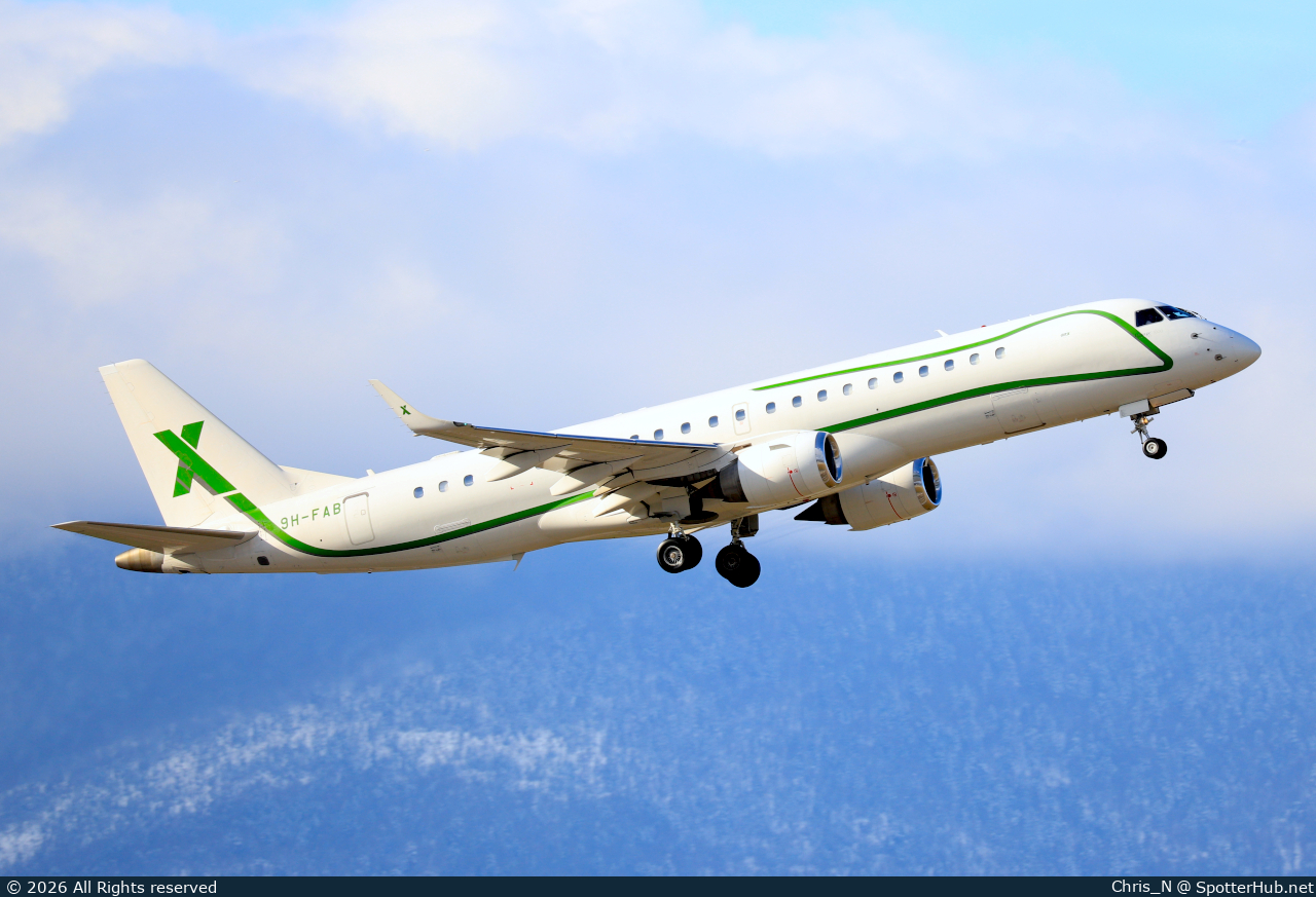 Photo of 9H-FAB - Embraer Lineage 1000 operated by AirX Charter