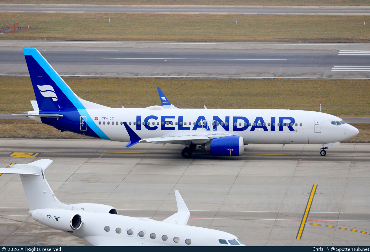 Photo of TF-ICT - Boeing 737 MAX 8 operated by Icelandair