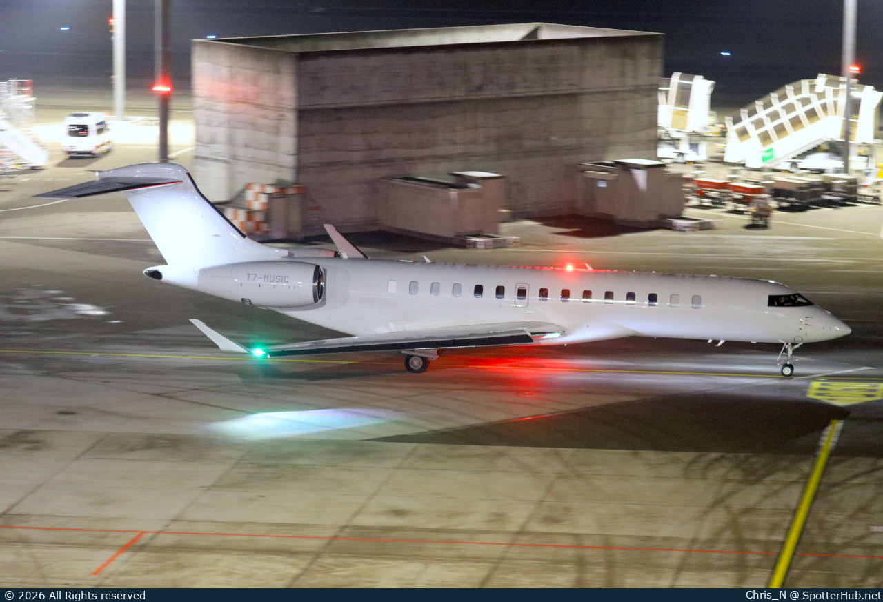 Photo of T7-MUSIC - Bombardier Global 7500 operated by Global Jet Aruba