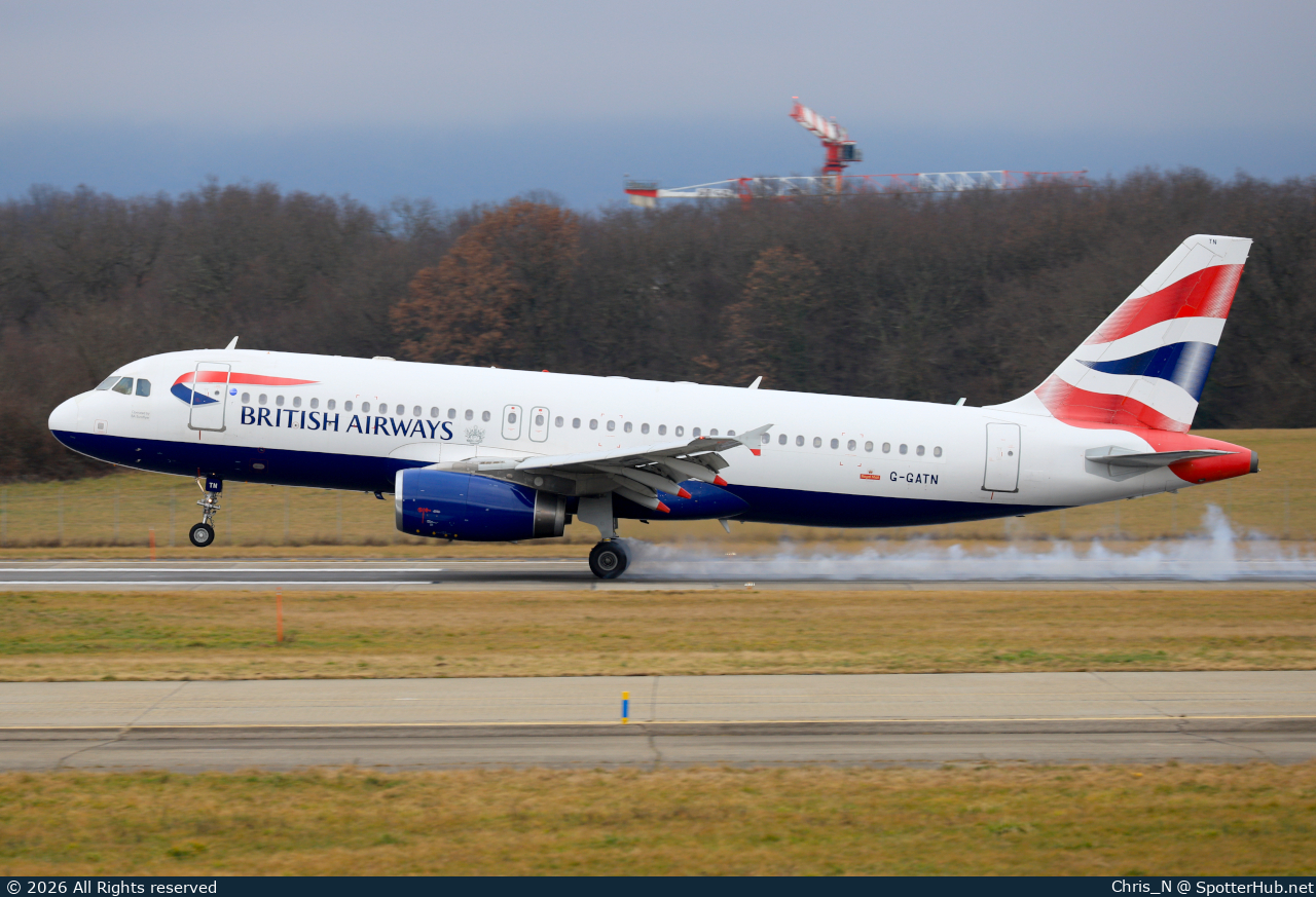 Photo of G-GATN - Airbus A320-232 operated by British Airways (opb BA Euroflyer)
