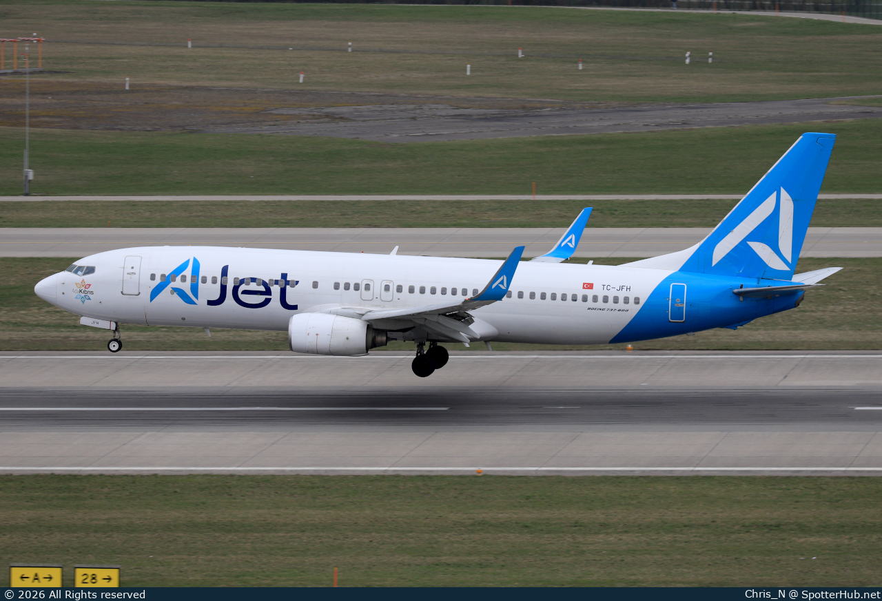 Photo of TC-JFH - Boeing 737-8F2 operated by AJet