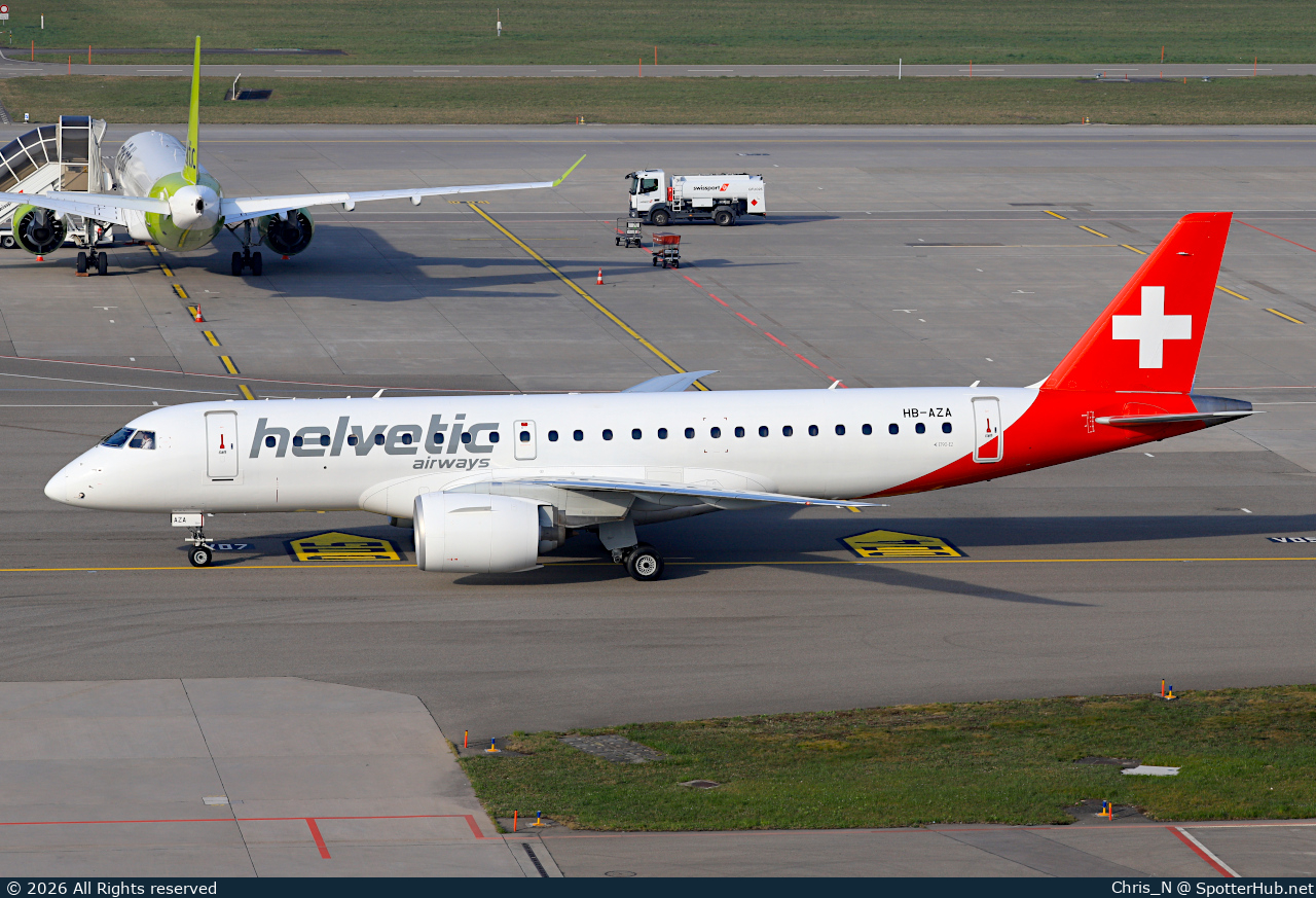 Photo of HB-AZA - Embraer ERJ-190-E2 operated by Helvetic Airways