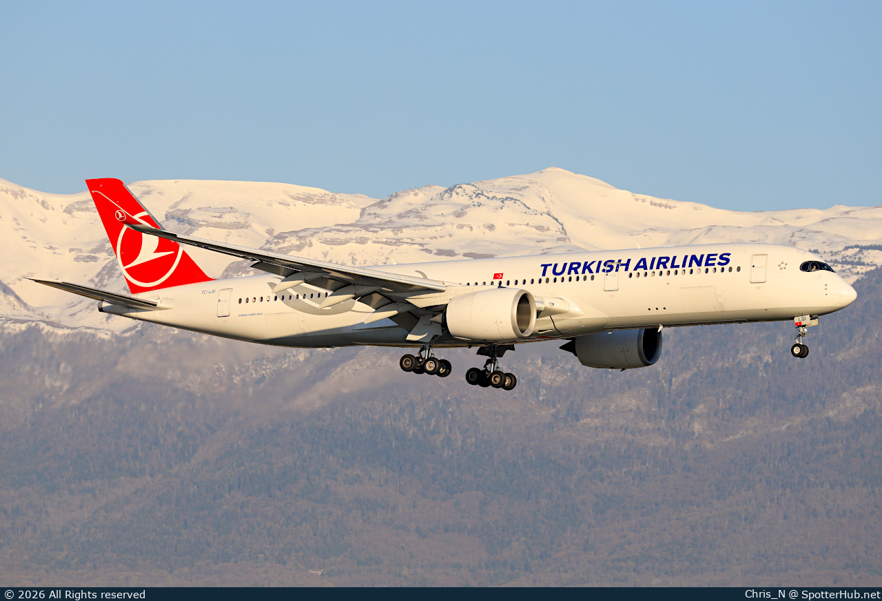 Photo of TC-LGI - Airbus A350-941 operated by Turkish Airlines