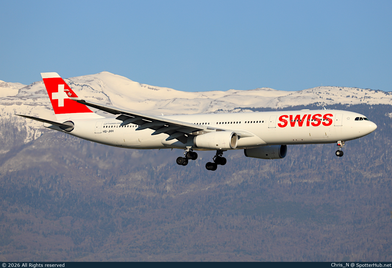 Photo of HB-JHH - Airbus A330-343 operated by Swiss International Air Lines