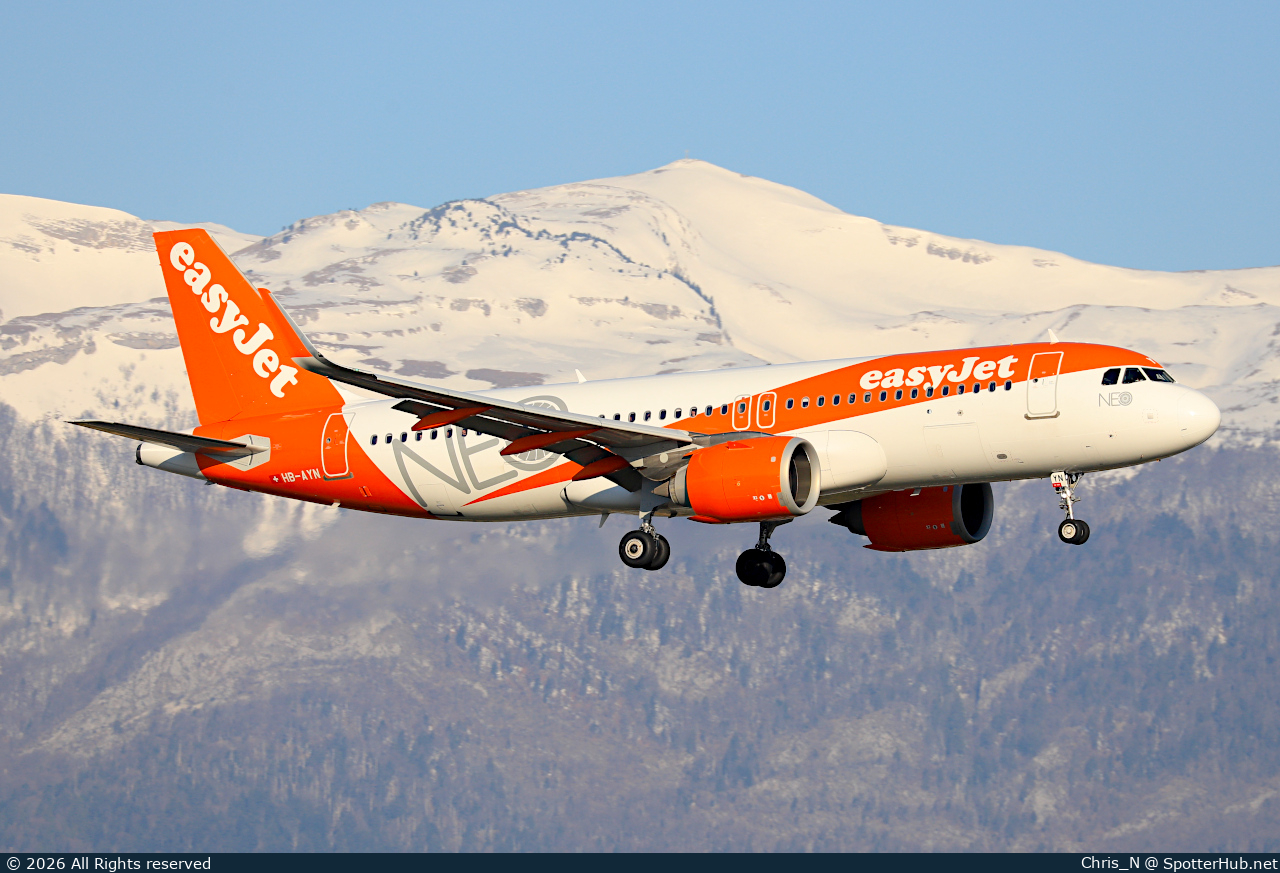 Photo of HB-AYN - Airbus A320-251N operated by easyJet Switzerland