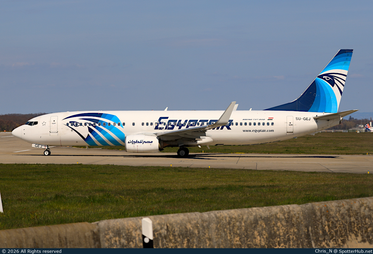 Photo of SU-GEJ - Boeing 737-866 operated by Egyptair