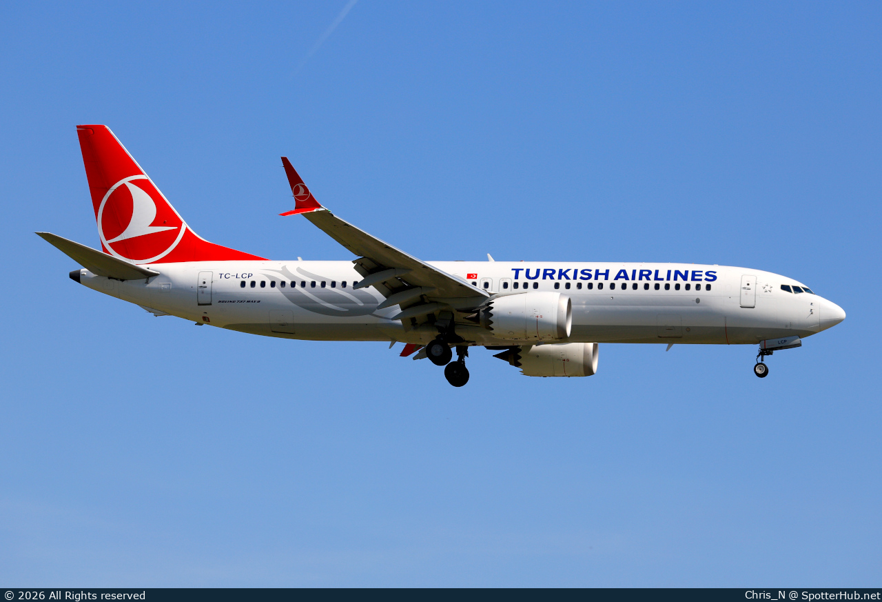 Photo of TC-LCP - Boeing 737 MAX 8 operated by Turkish Airlines