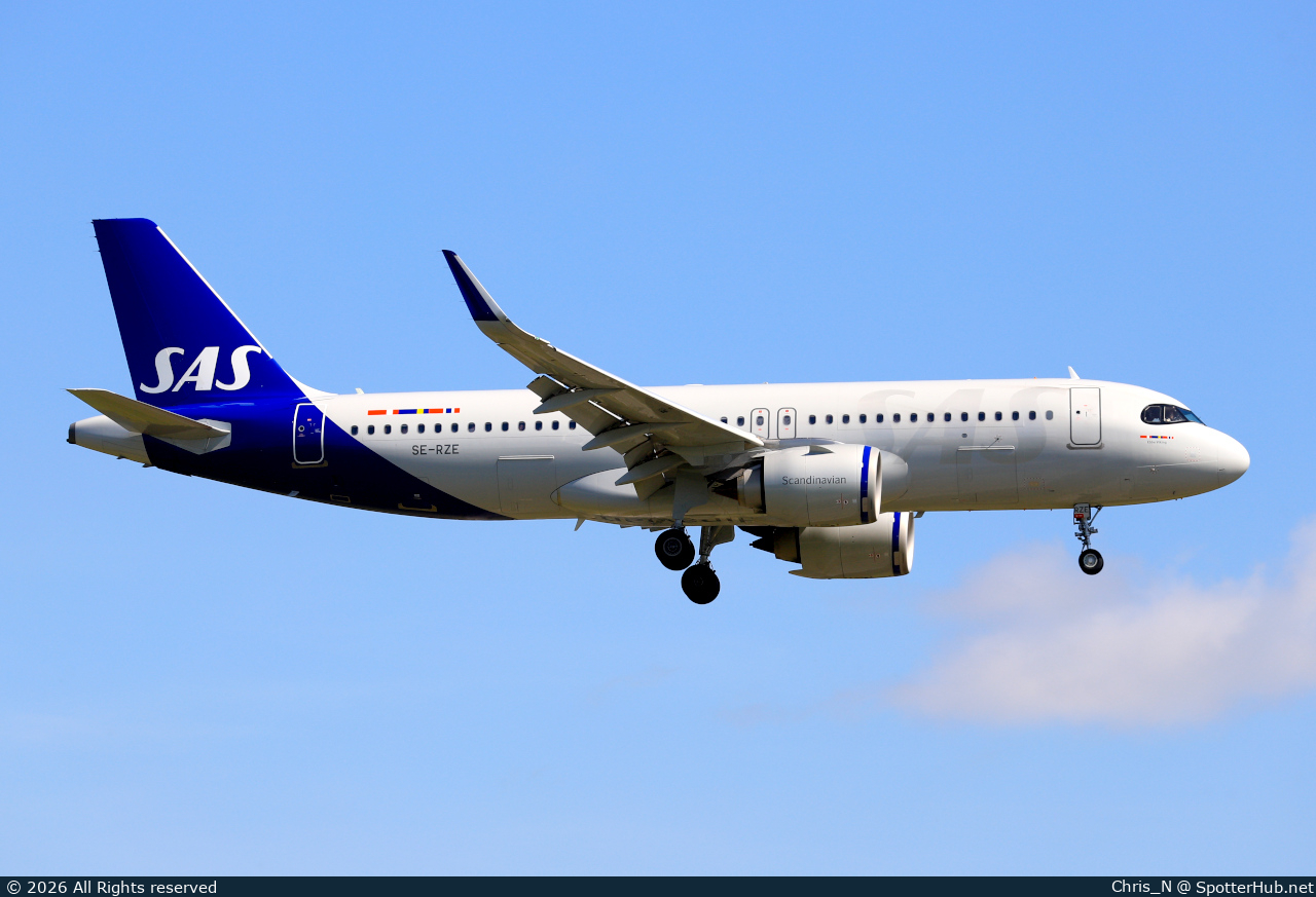 Photo of SE-RZE - Airbus A320-251N operated by SAS Scandinavian Airlines