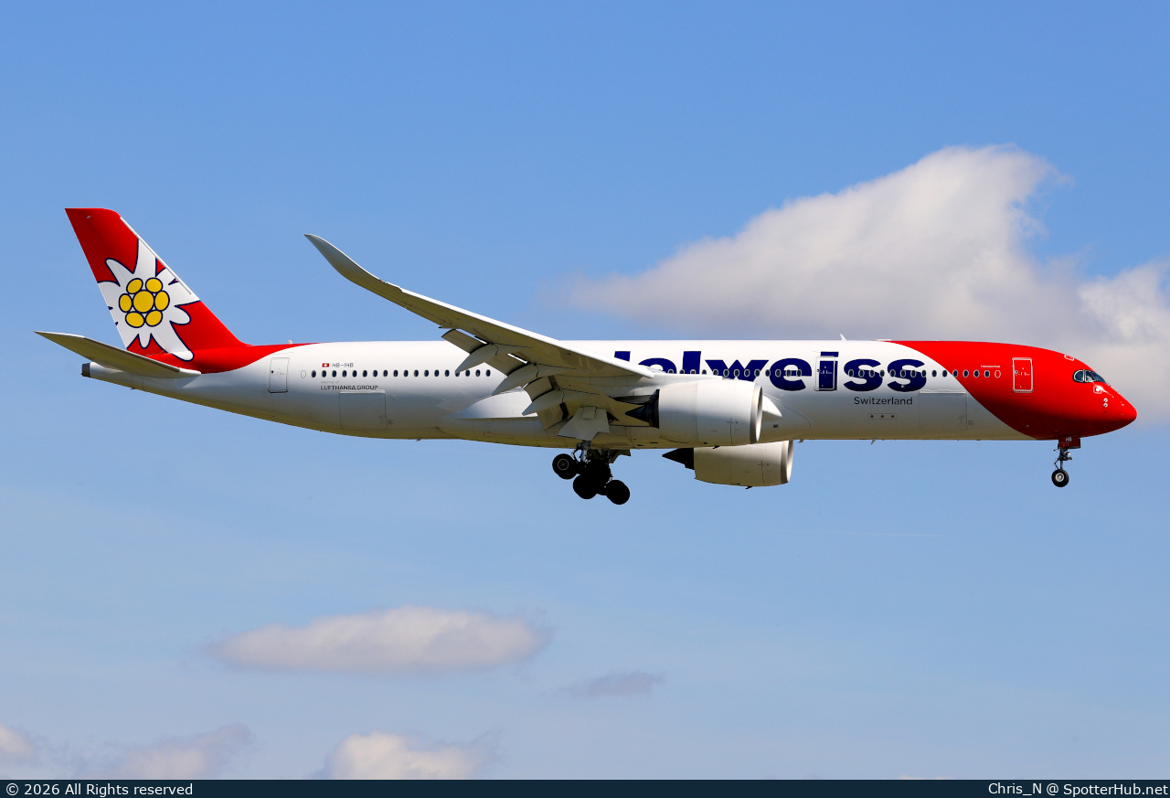 Photo of HB-IHB - Airbus A350-941 operated by Edelweiss Air