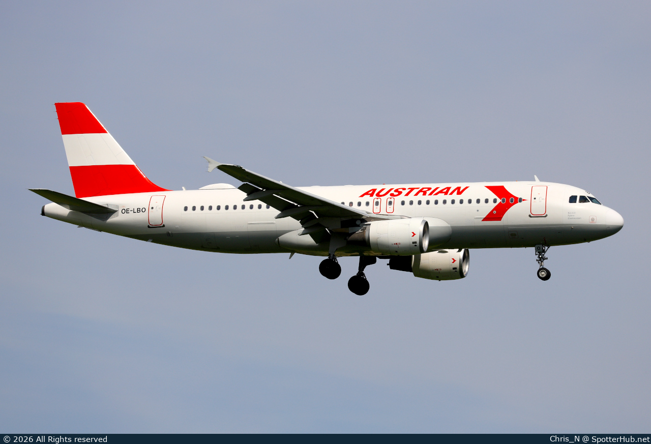 Photo of OE-LBO - Airbus A320-214 operated by Austrian Airlines