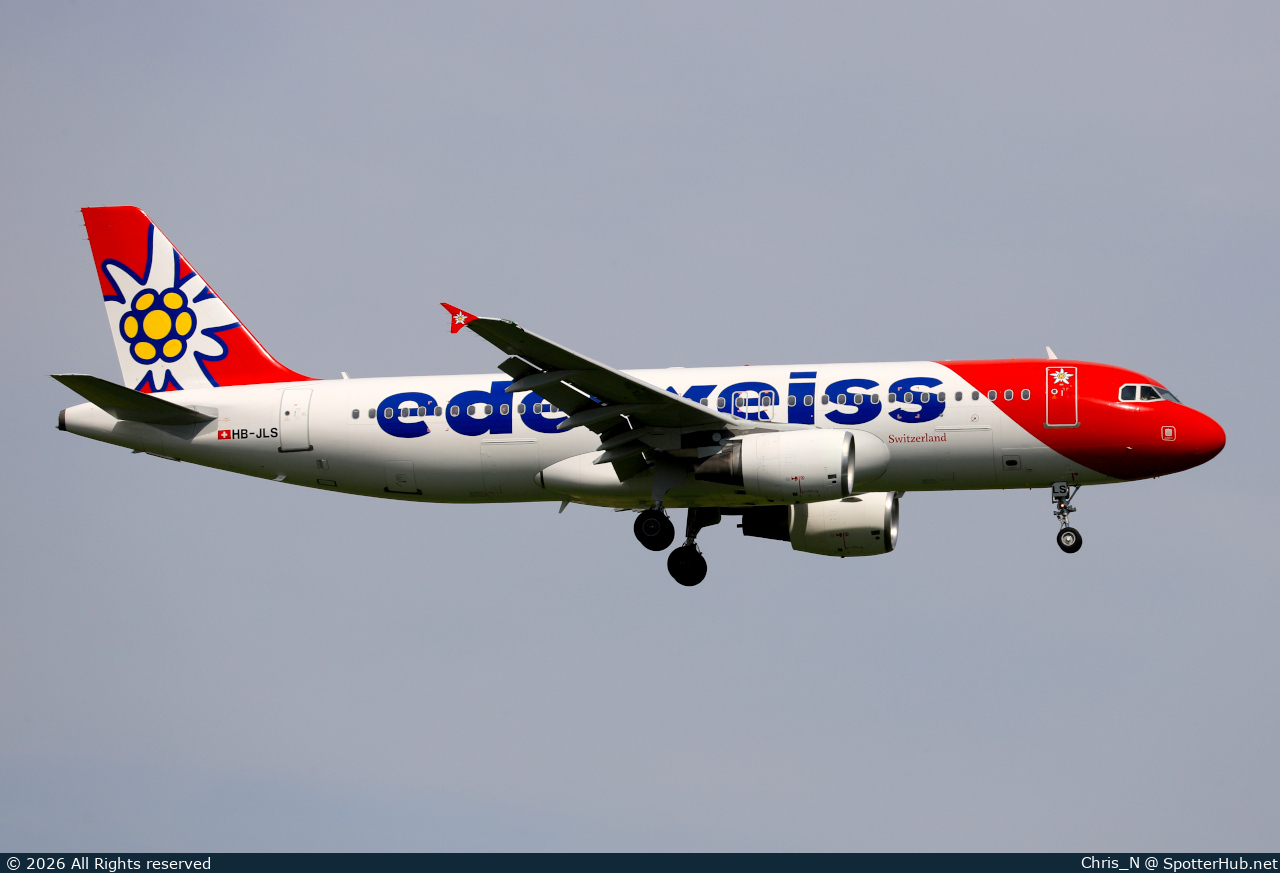 Photo of HB-JLS - Airbus A320-214 operated by Edelweiss Air
