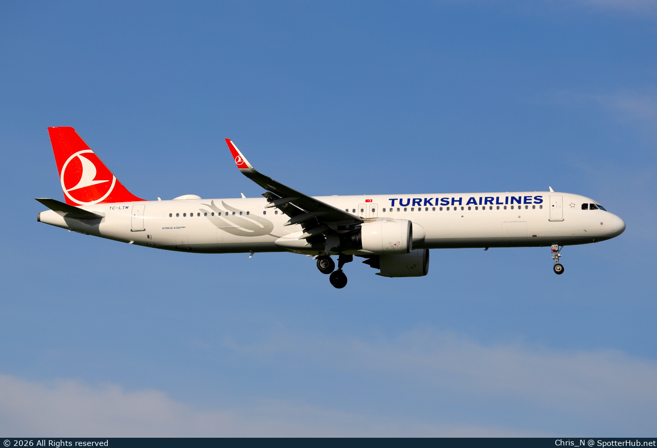 Photo of TC-LTM - Airbus A321-271NX operated by Turkish Airlines