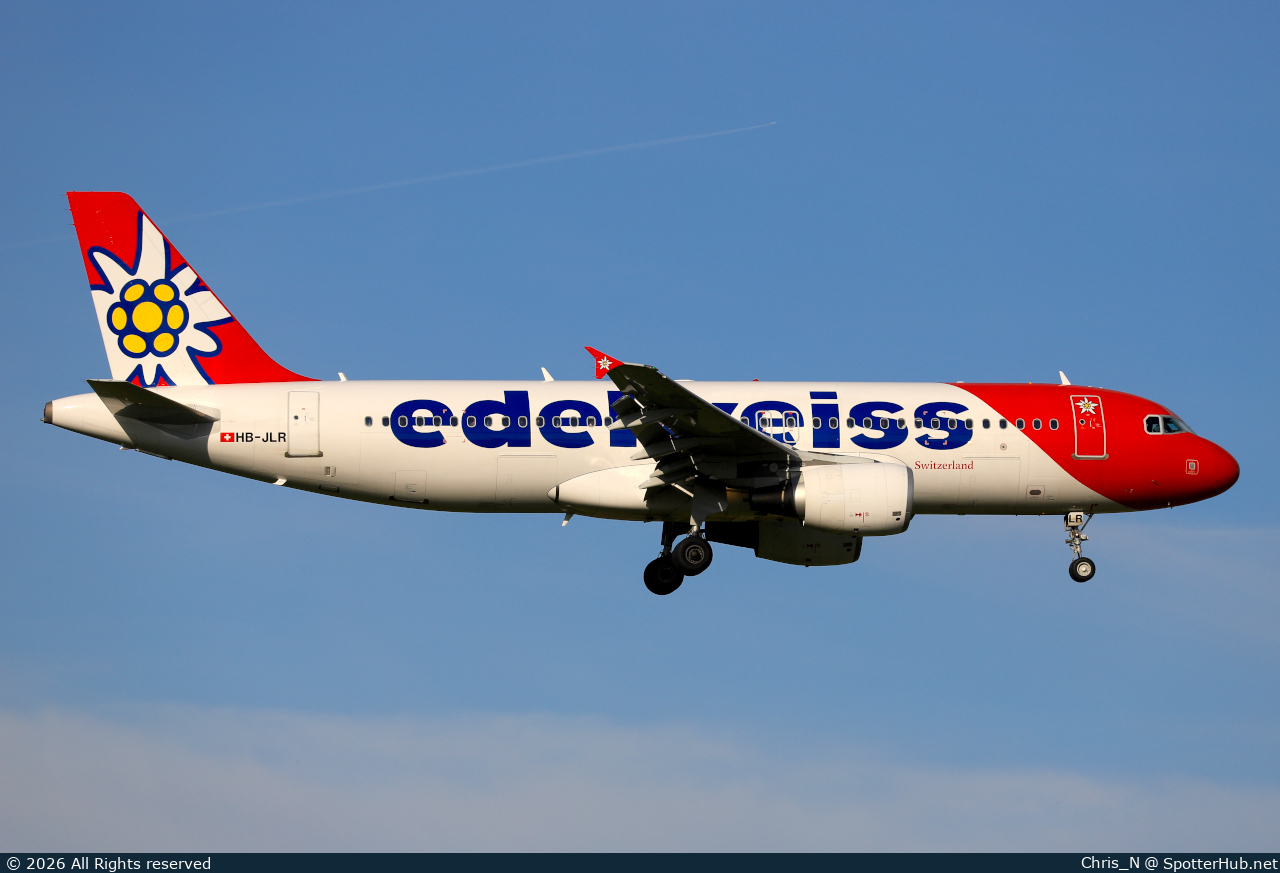Photo of HB-JLR - Airbus A320-214 operated by Edelweiss Air