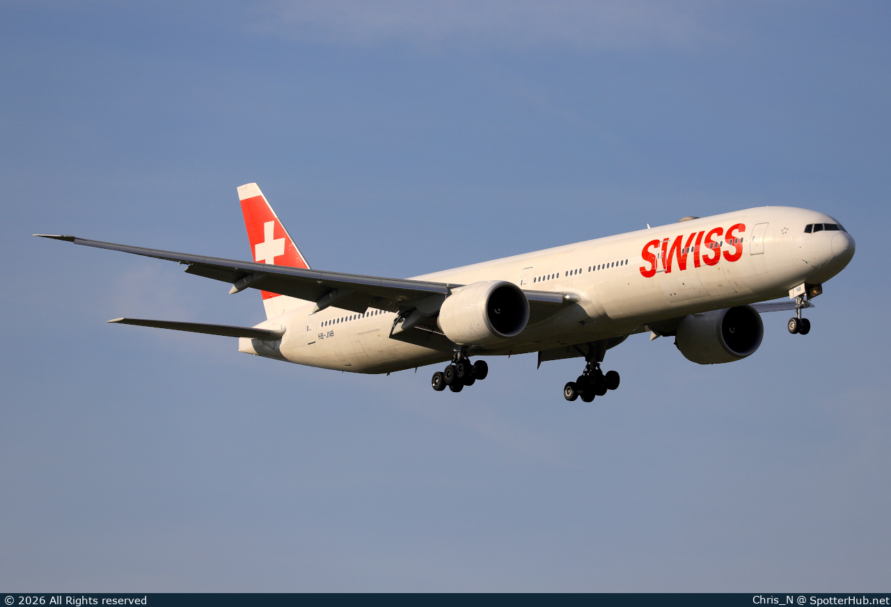Photo of HB-JNB - Boeing 777-3DE(ER) operated by Swiss International Air Lines