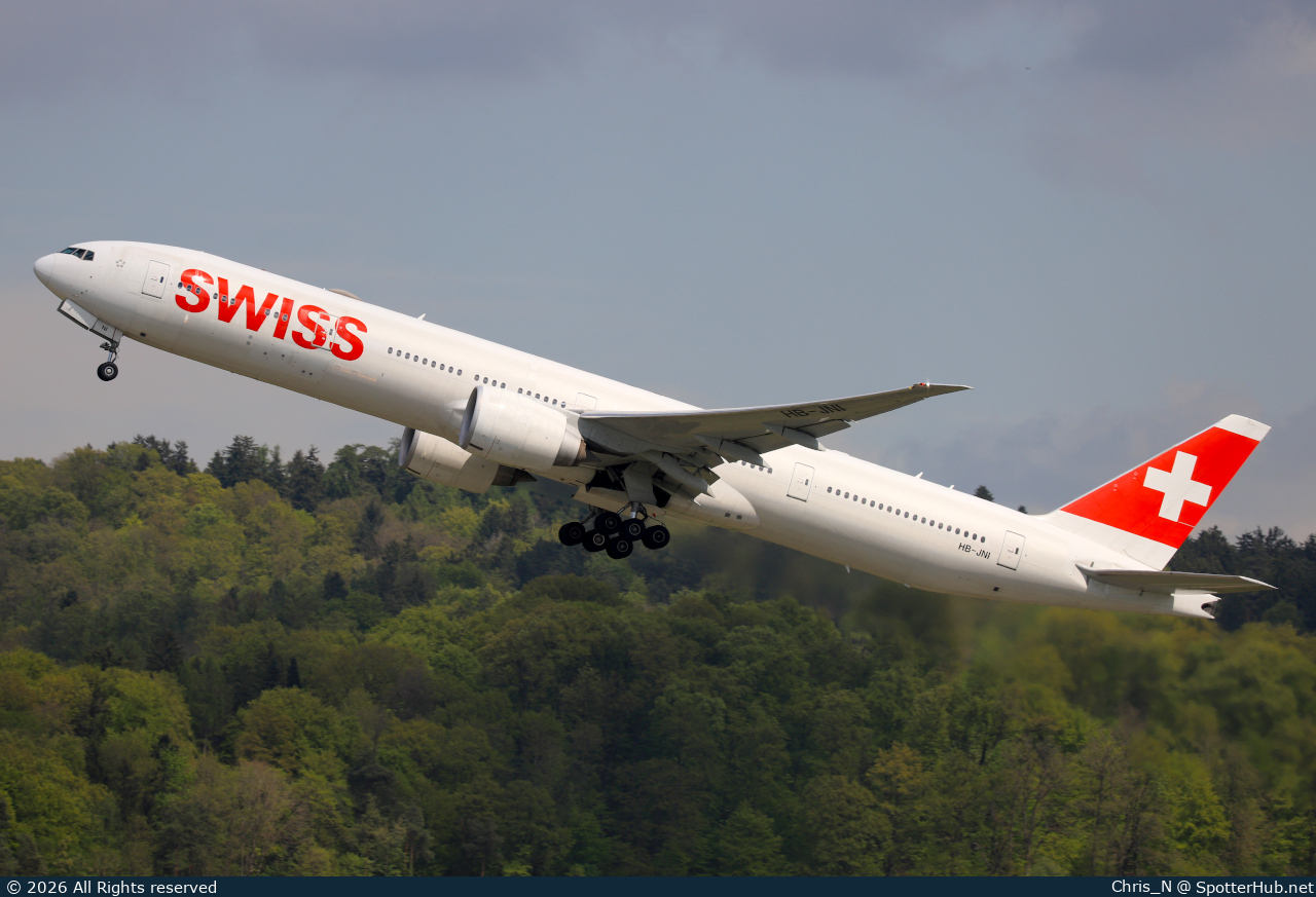Photo of HB-JNI - Boeing 777-3DE(ER) operated by Swiss International Air Lines
