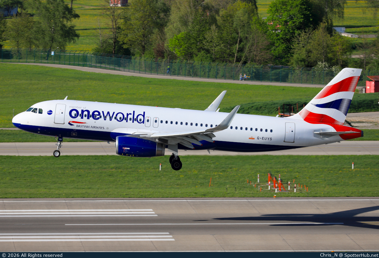 Photo of G-EUYS - Airbus A320-232 operated by British Airways