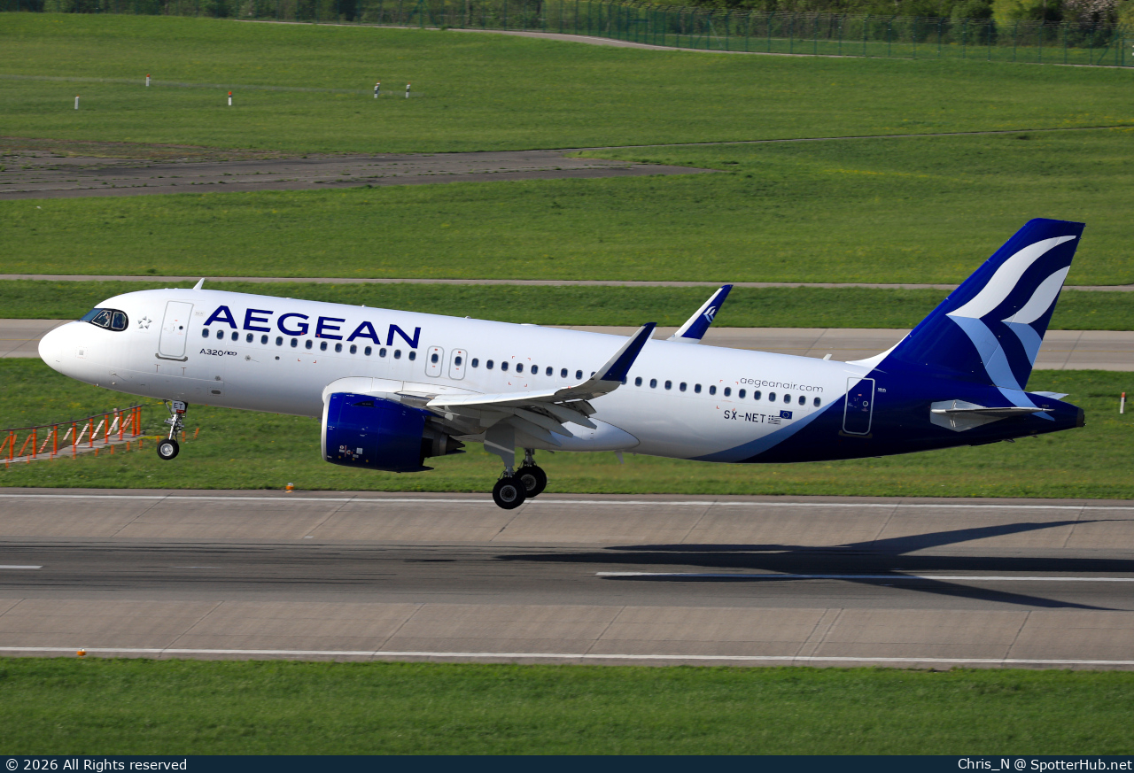 Photo of SX-NET - Airbus A320-271N operated by Aegean Airlines