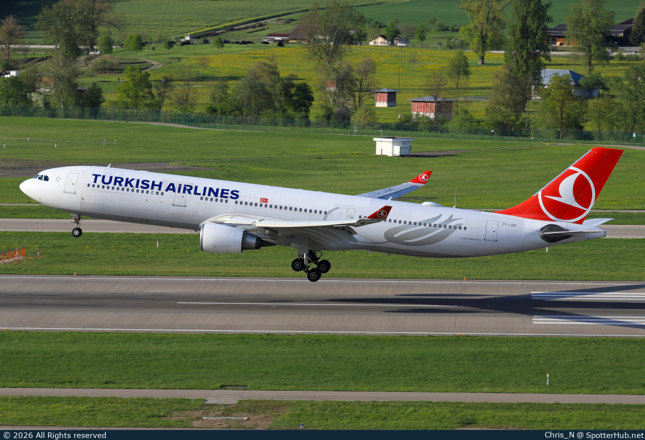 Photo of TC-JOK - Airbus A330-303 operated by Turkish Airlines