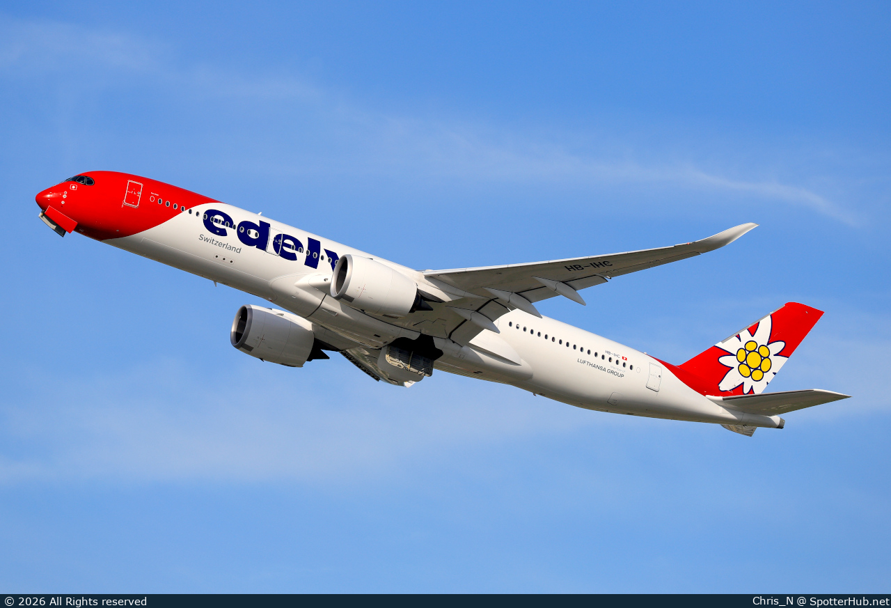 Photo of HB-IHC - Airbus A350-941 operated by Edelweiss Air