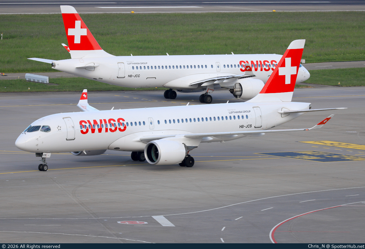 Photo of HB-JCB - Airbus A220-300 operated by Swiss International Air Lines