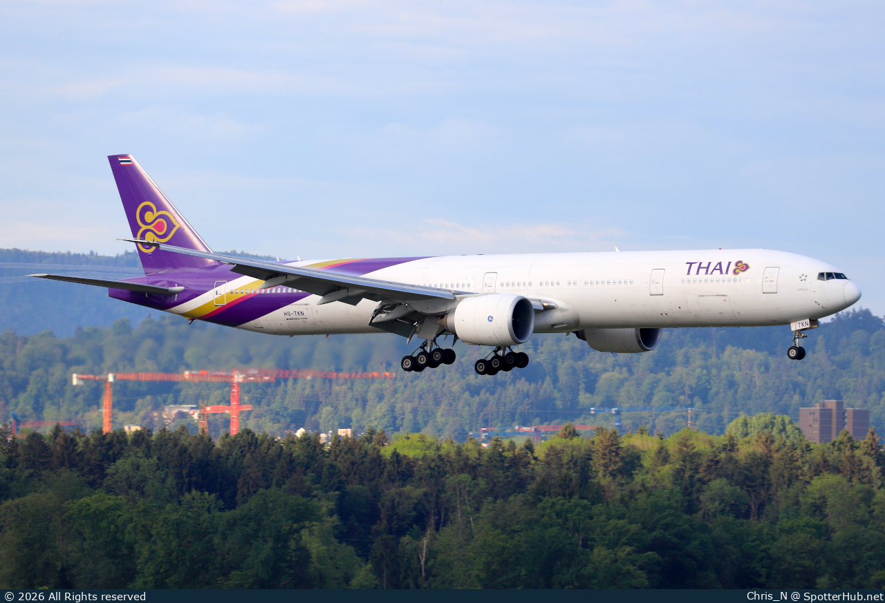 Photo of HS-TKN - Boeing 777-3AL(ER) operated by Thai Airways International
