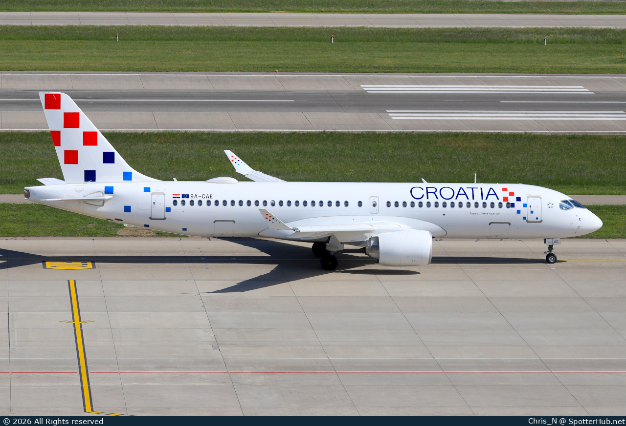 Photo of 9A-CAE - Airbus A220-300 operated by Croatia Airlines
