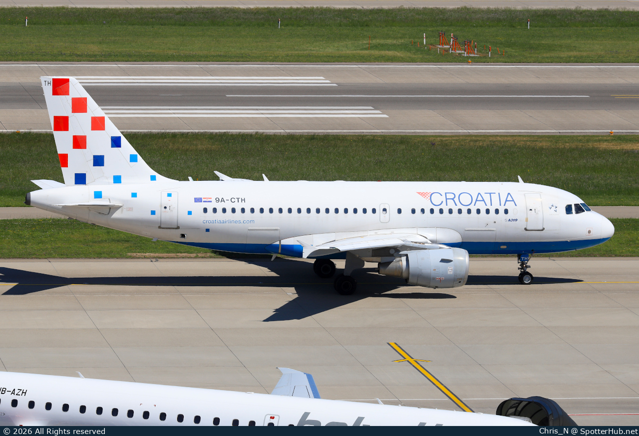 Photo of 9A-CTH - Airbus A319-112 operated by Croatia Airlines