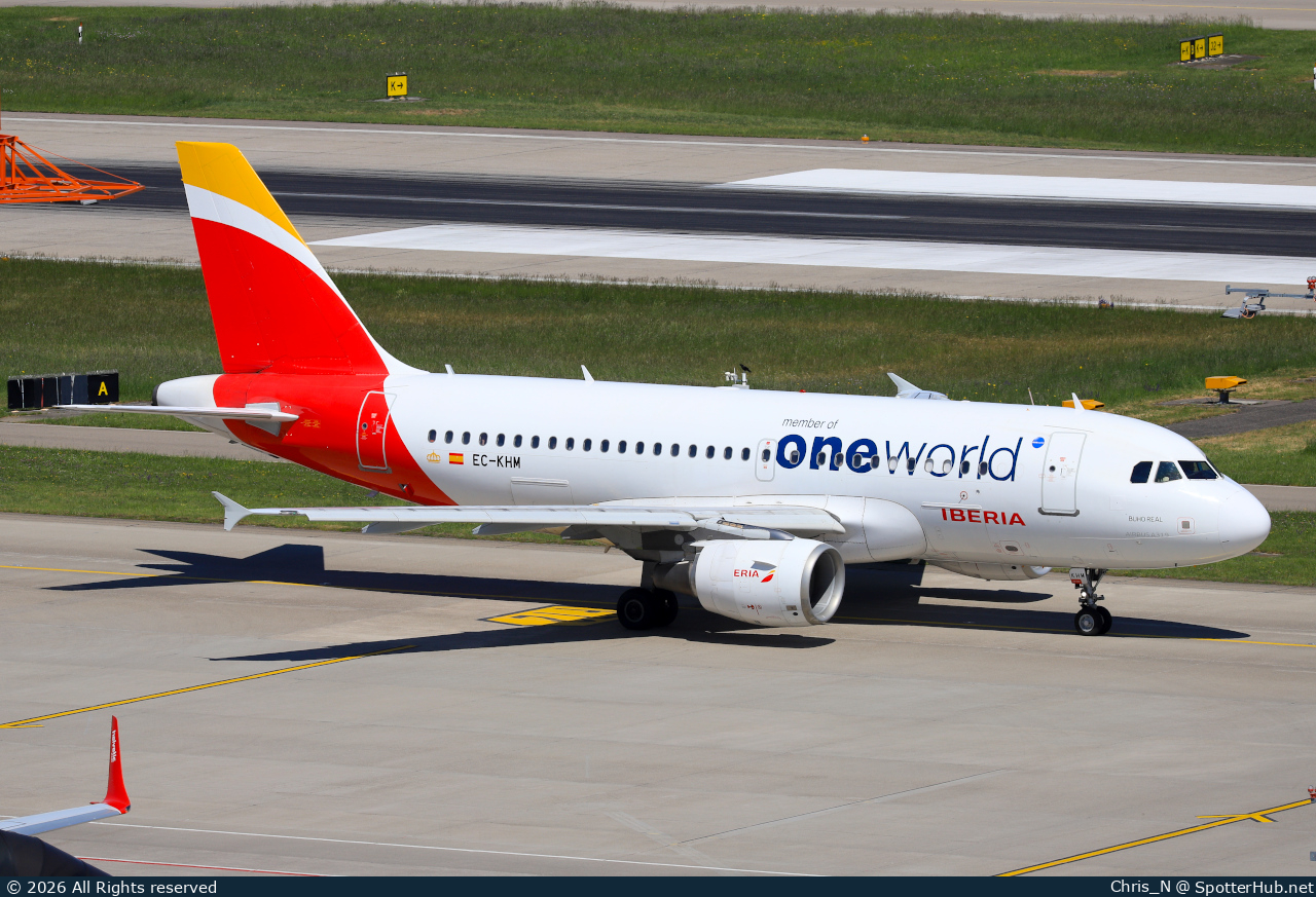 Photo of EC-KHM - Airbus A319-111 operated by Iberia