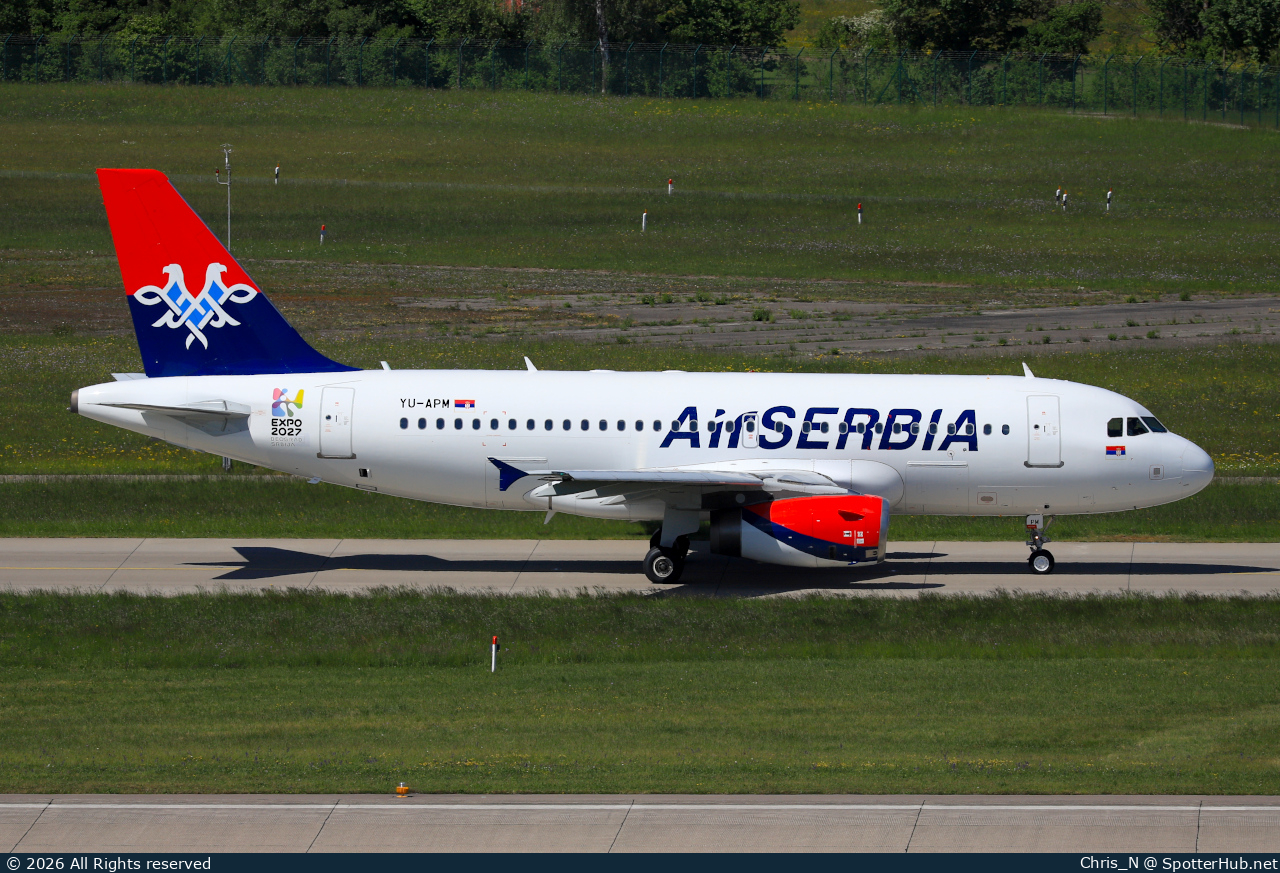Photo of YU-APM - Airbus A319-132 operated by Air Serbia