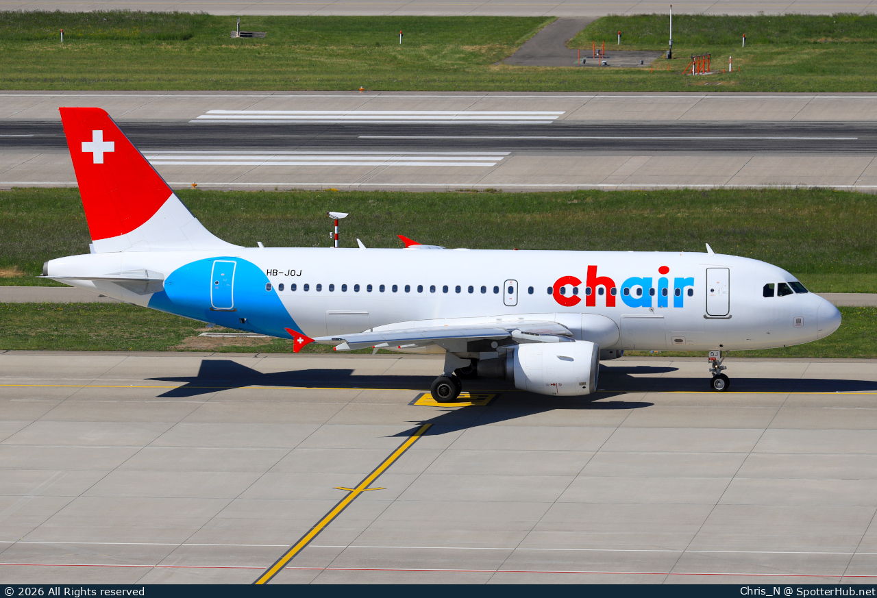Photo of HB-JOJ - Airbus A319-112 operated by Chair Airlines