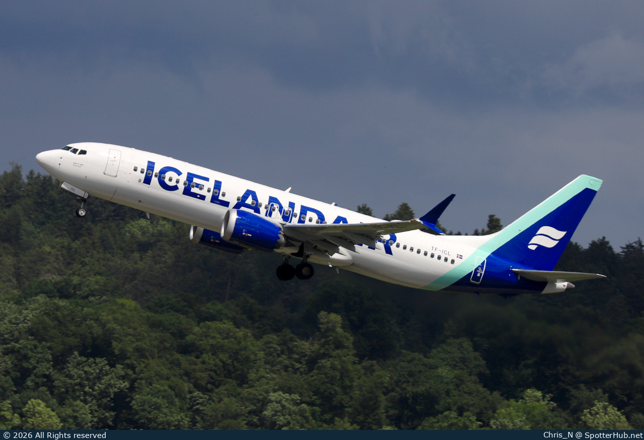 Photo of TF-ICL - Boeing 737 MAX 8 operated by Icelandair