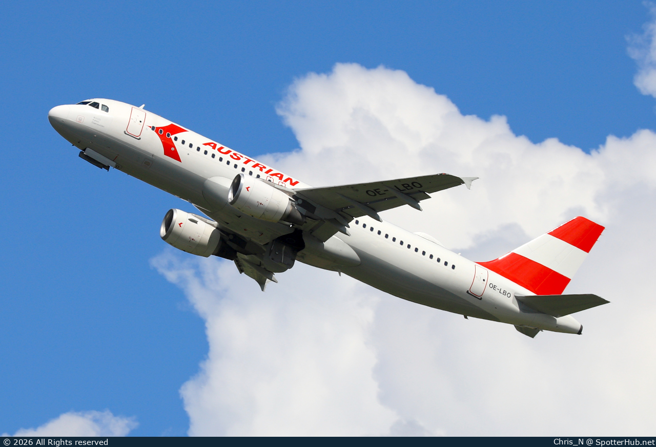 Photo of OE-LBO - Airbus A320-214 operated by Austrian Airlines