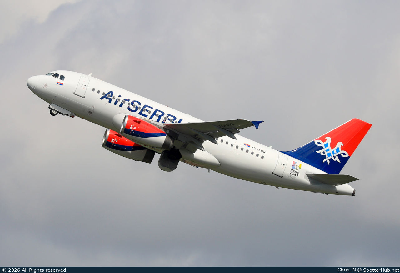 Photo of YU-APM - Airbus A319-132 operated by Air Serbia