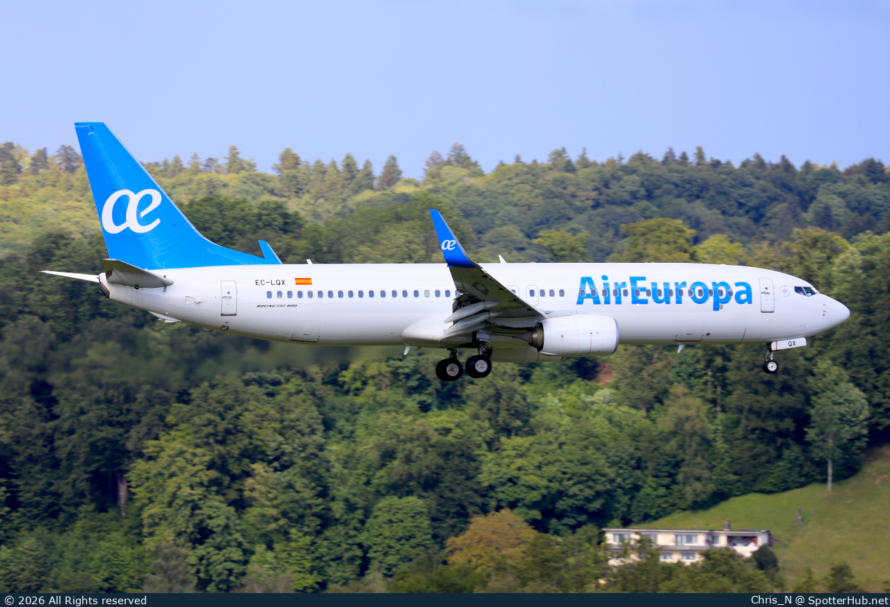 Photo of EC-LQX - Boeing 737-85P operated by Air Europa