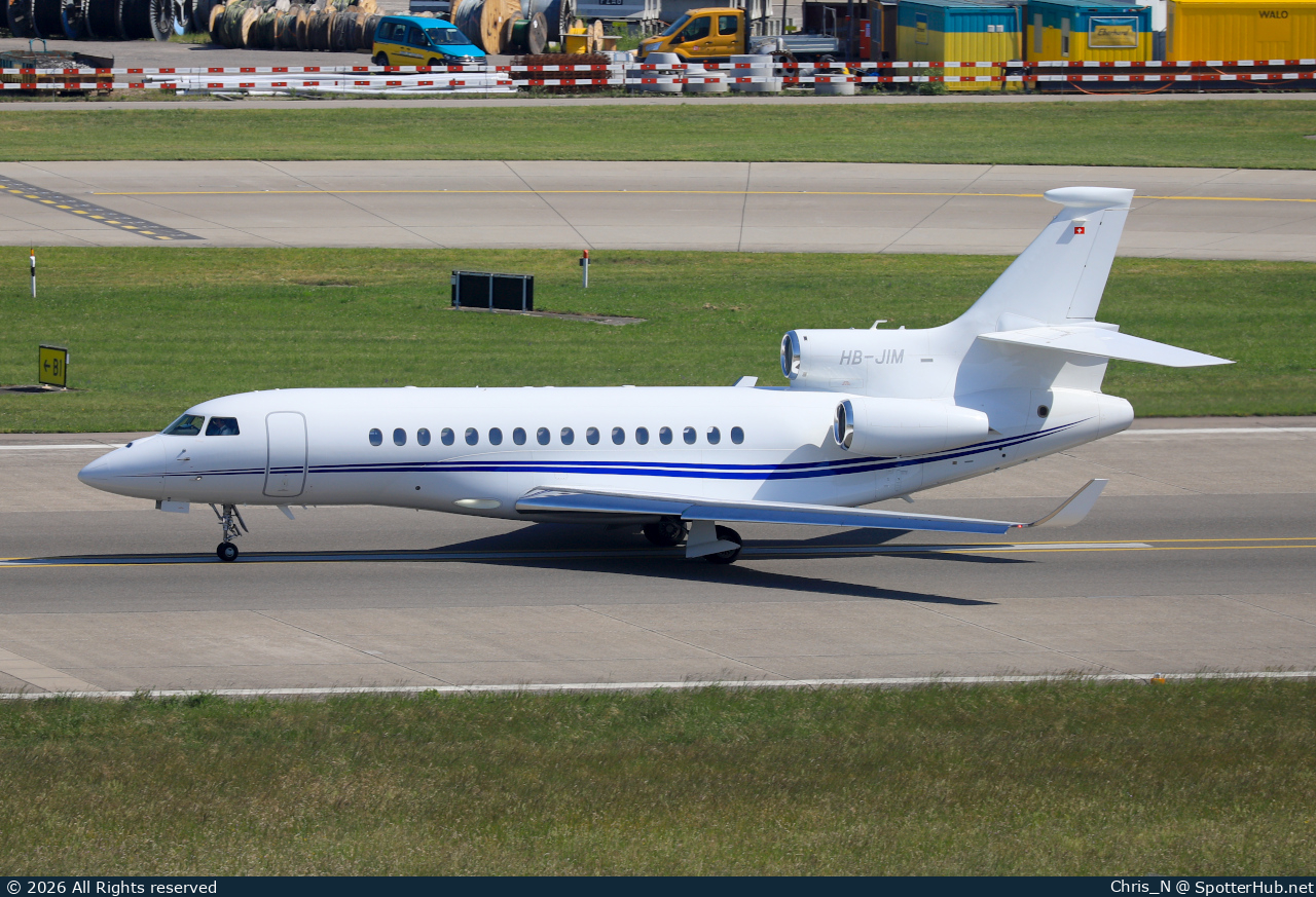 Photo of HB-JIM - Dassault Falcon 8X operated by Jet Aviation Business Jets