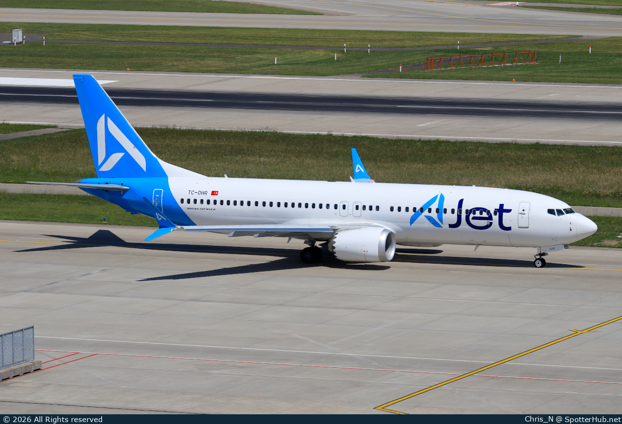 Photo of TC-OHR - Boeing 737 MAX 8 operated by AJet