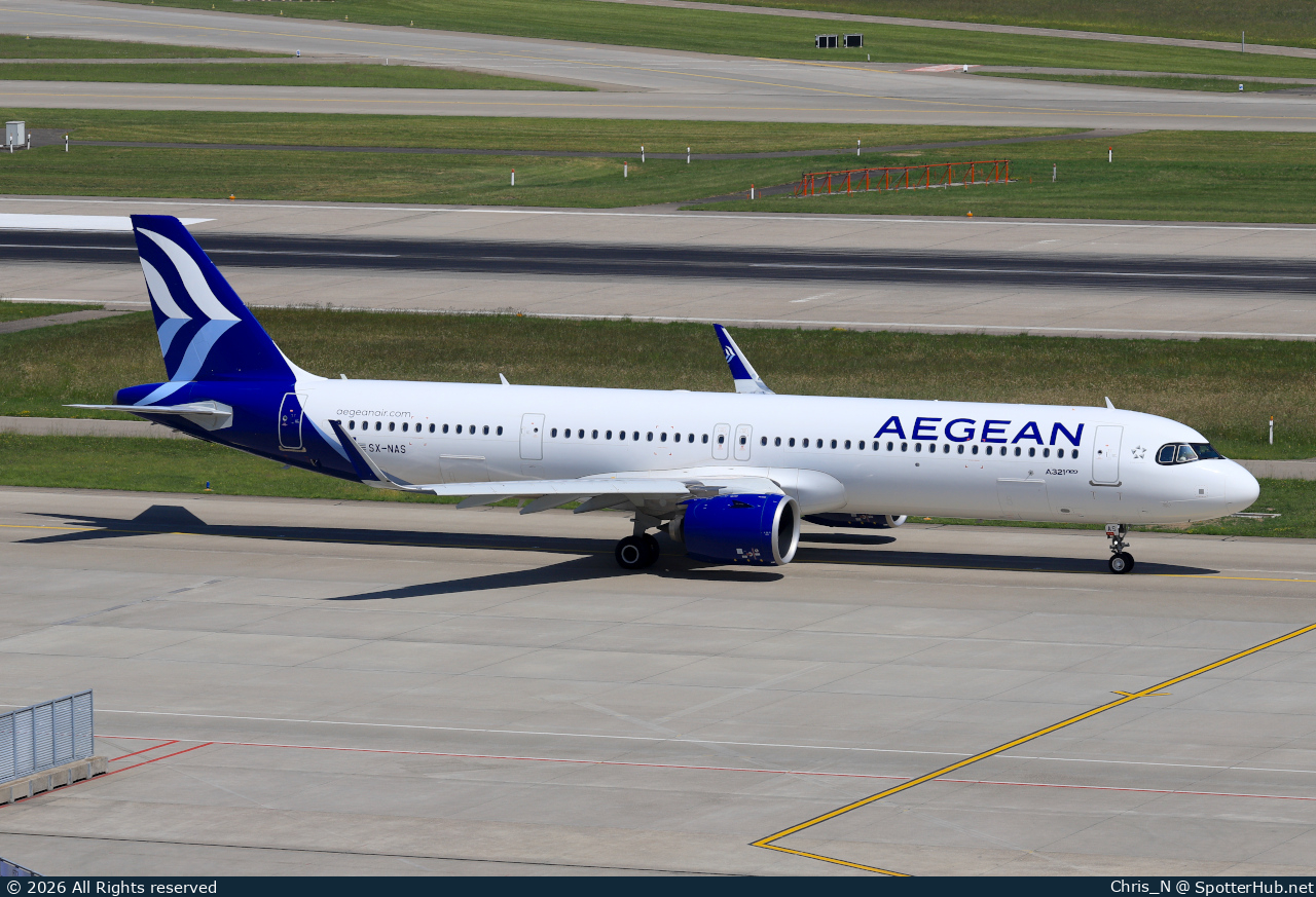 Photo of SX-NAS - Airbus A321-271NX operated by Aegean Airlines