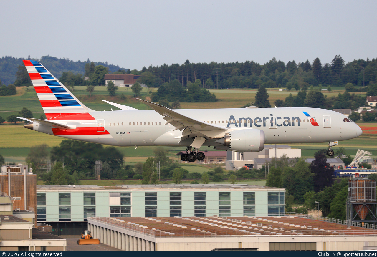 Photo of N800AN - Boeing 787-8 Dreamliner operated by American Airlines