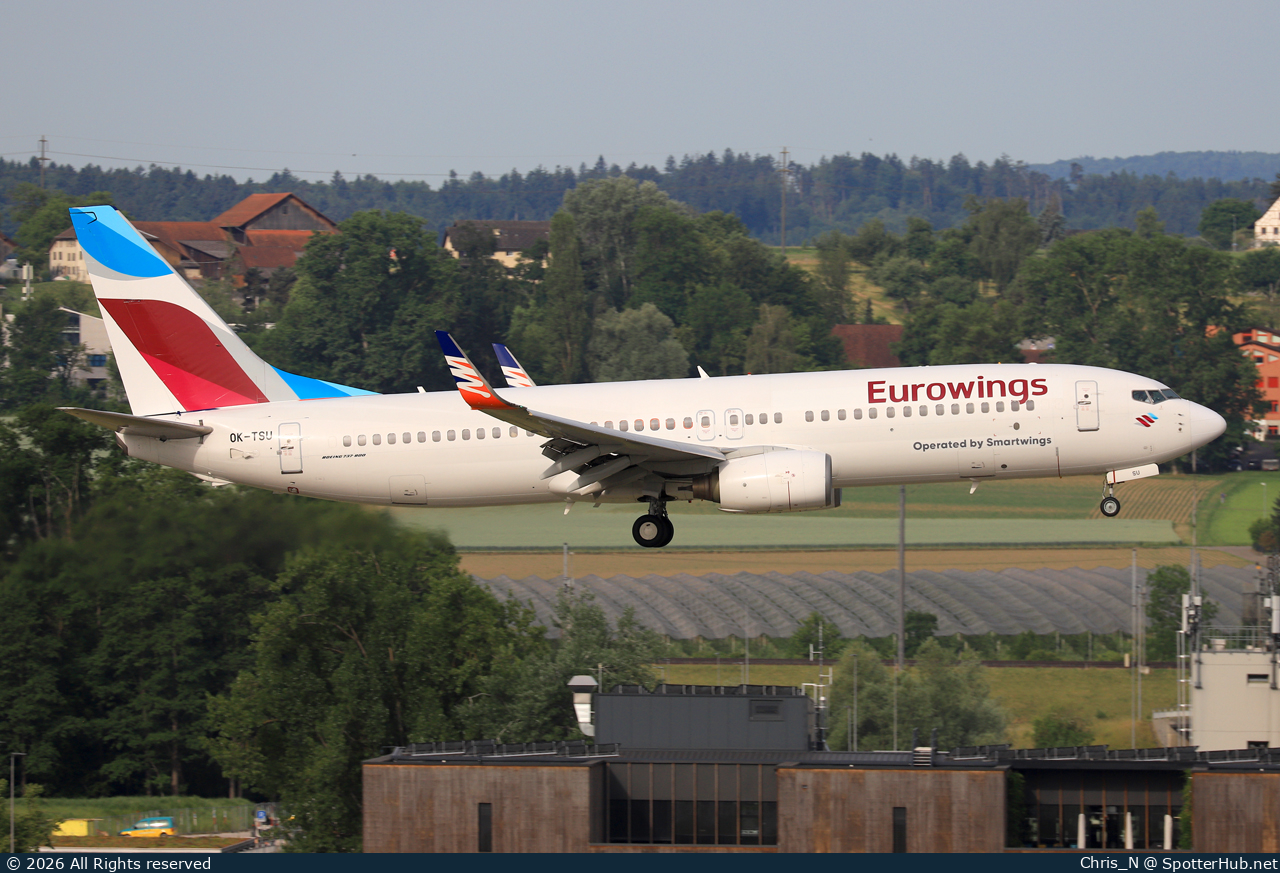 Photo of OK-TSU - Boeing 737-8FZ operated by Eurowings (opb SmartWings)