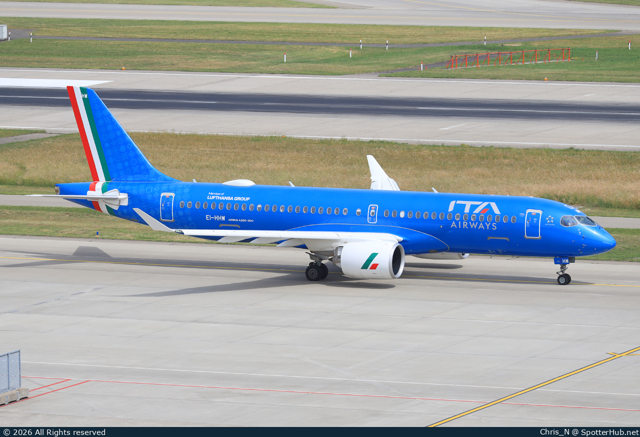 Photo of EI-HHW - Airbus A220-300 operated by ITA Airways