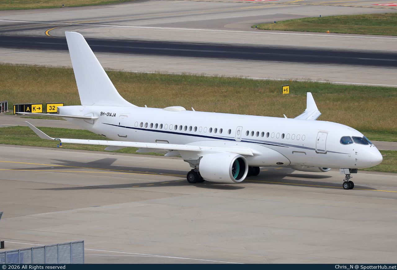 Photo of 9H-01AJA - Airbus A220-100(CJ) TwoTwenty operated by Comlux Aviation Malta